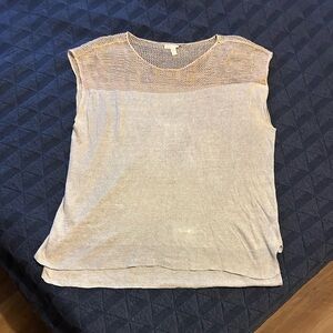 Eileen Fisher Women's Beige Knit Sweater